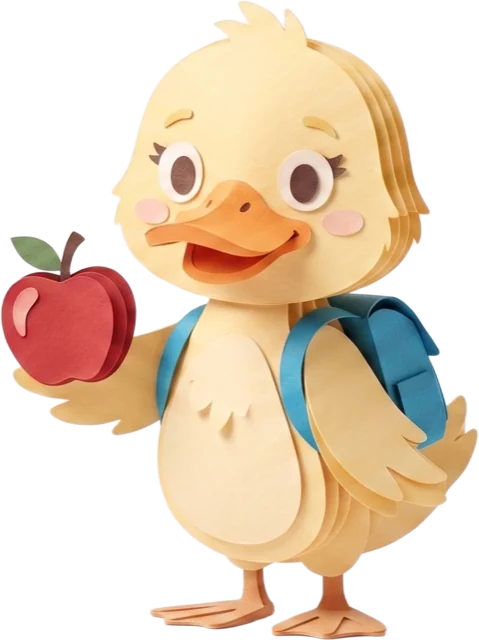 Paper-craft duckling